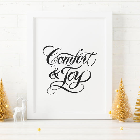 Comfort and Joy -  Printable Christmas Wall Art