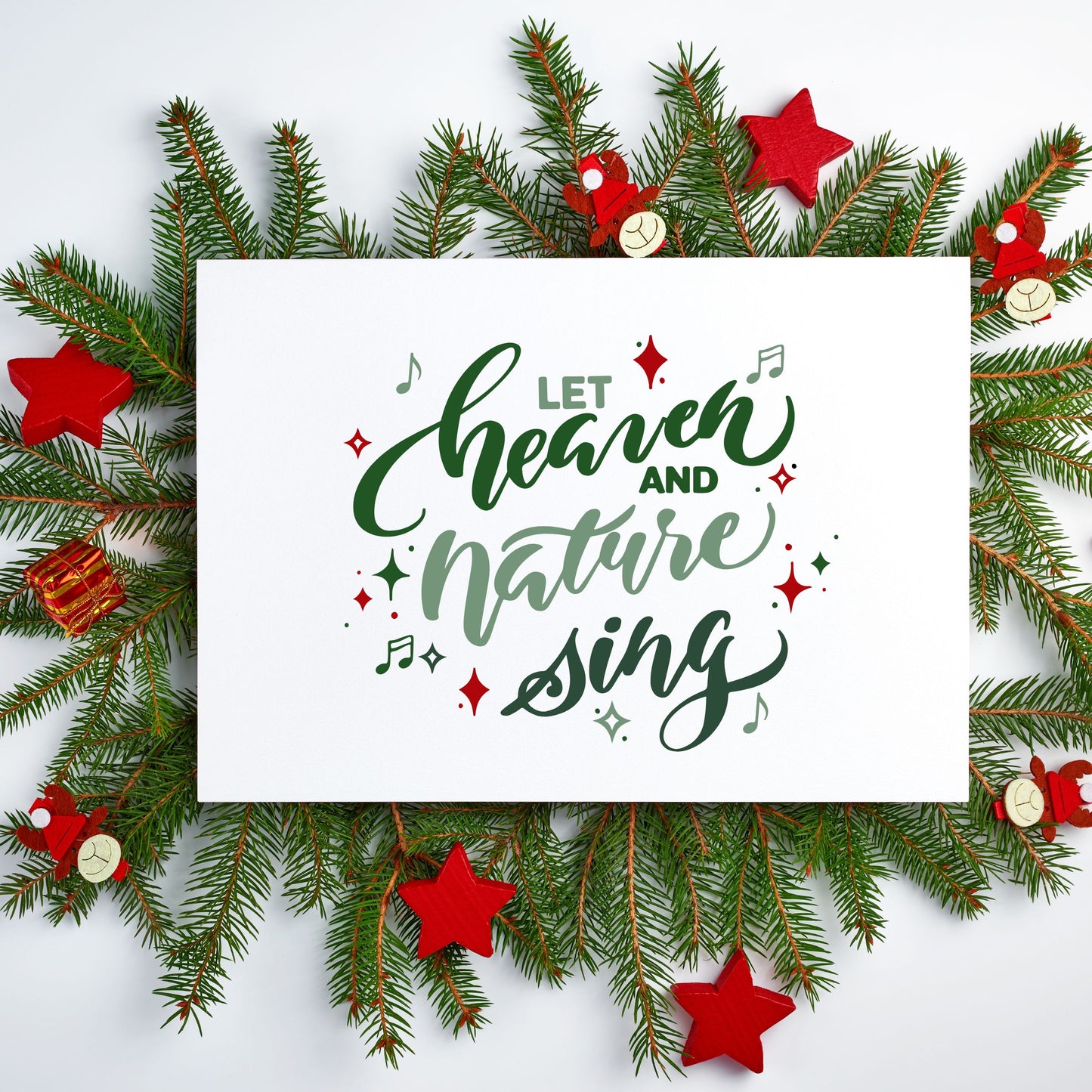 Let Heaven and Nature Sing – Printable Christmas Wall Art